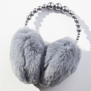 NWT - Anthropologie Pearl Embellished Faux Fur Earmuffs